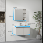 Set Mobilier, Baie, Gri Deschis, VT1123G-80 - imagine 2