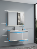 Set Mobilier, Baie, Gri Deschis, T1133M-90 - imagine 2