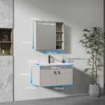 Set Mobilier, Baie, Gri Deschis, VT1139G-80 - imagine 2