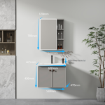 Set Mobilier, Baie, Gri Deschis, VT1141G-60 - imagine 2