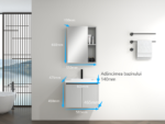 Set Mobilier, Baie, Gri Deschis, T1192S-60 - imagine 2