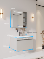 Set Mobilier, Baie, Gri/Crem, VT1321G-70 - imagine 2