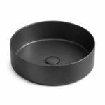 Lavoar rotund ceramic gri antracit mat 36x36x11.5 cm – chiuvetă baie tip bol, 262-G
