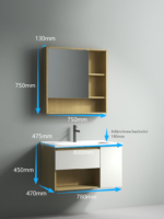 Set Mobilier, Baie, Crem/Alb, J211 - imagine 2
